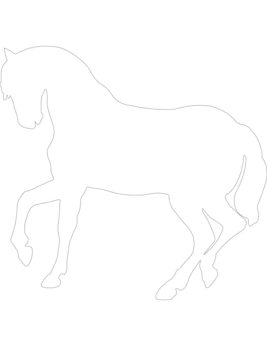 Dancing Horse Silhouette Vector Coloring Pdf Free Vectors